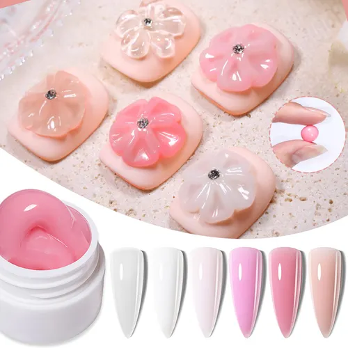 Imagen 2 del producto LILYCUTE, 8ML, extensión de manos antiadherente, esmalte de uñas de Gel duro para DIY, tallado 3D, modelado de flores, arte de uñas, barniz de Gel sólido