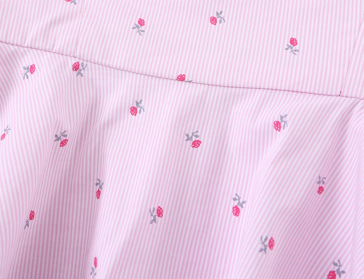 2026 Sommer Süße Damen Gestreifte Bedruckte Tanktops Modische Ärmellose Schlanke Lässige Camisole-Shirts Schicke Rückenreißverschluss-Rocksaum-Tops – Detail 7