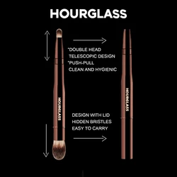 Hourglass Multifunctional Makeup Brush, Double-headed Brush for Facial Concealer and Highlight