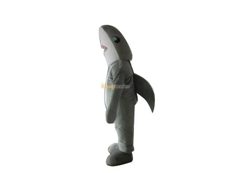 ใหม่ผู้ใหญ่สีเทา Shark ชุดมาสคอตฮาโลวีนชุดวันคริสต์มาส Full Body Props เครื่องแต่งกายชุดมาสคอต