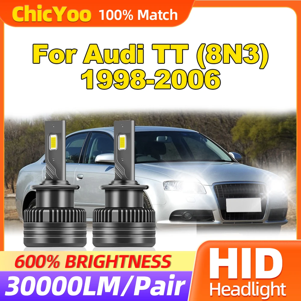 

30000LM HID Xenon Lights 120W High Power Front Lamps 6000K White Xenon Headlamps For Audi TT (8N3) 1998-2002 2003 2004 2005 2006