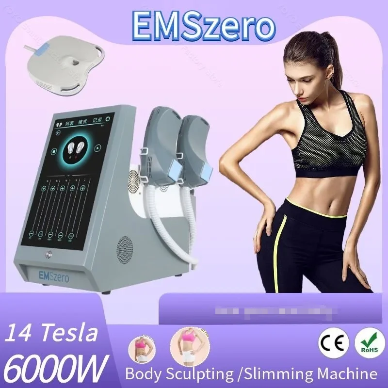 

EMSzero 6000W 14 Tesla Muscle Body Sculpting Hiemt EMSone Neo Machine 4 Handles RF and EMS Pelvic Stimulation Pad Optional