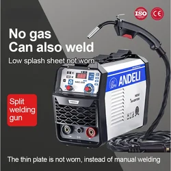 220V MMA Welding Machine 0.8-4mm Mini Semi-automatic Welding Machine Gas Free Flux Core Wire Inverter 1KG Capacity MMA Welder