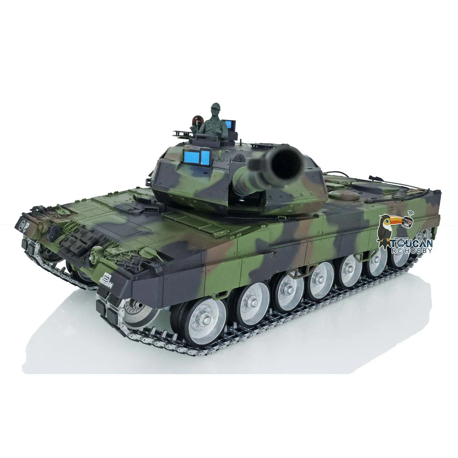 

1/16 Henglong 7.0 Leopard 2A6 RC Tank 3889 with Barrel Recoil Metal Tracks Rubber Pads Remote Control Model for Collectors