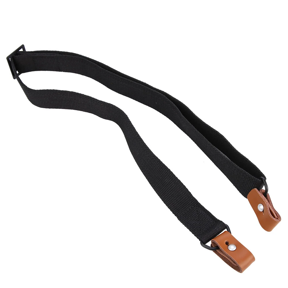 เชือกสำหรับล่าสัตว์กลางแจ้งพร้อมเชือกปืนทำจากหนังวัวเข็มขัดทหารปรับได้สายคล้องสองจุดอเนกประสงค์