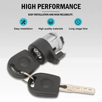 Cilindro de cerradura de encendido 3B0905855C, barril de arranque con 2 llaves para Golf IV 1998-2003, New Beetle 1998-2010 Polo 9N 2001-2006