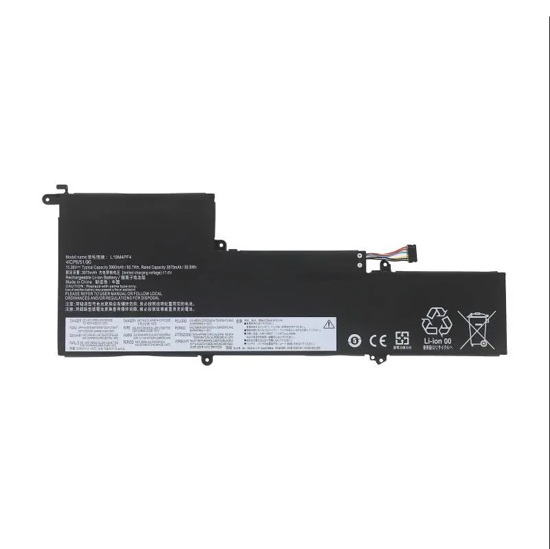 Imagem -02 - Bateria do Portátil para Lenovo Yoga 714 Series 15.36v 5.7wh L19m4pf4 L19c4pf4 Slim 7-14are Ideapad 15 5-15iil05 Xiaoxin 15
