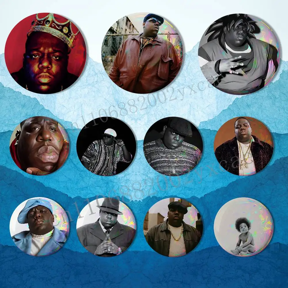 

29th Anniversary Biggie Smalls Round Exquisite Badge Brooches Creative Pins For Clothes Hat Backpack Gift Accessories