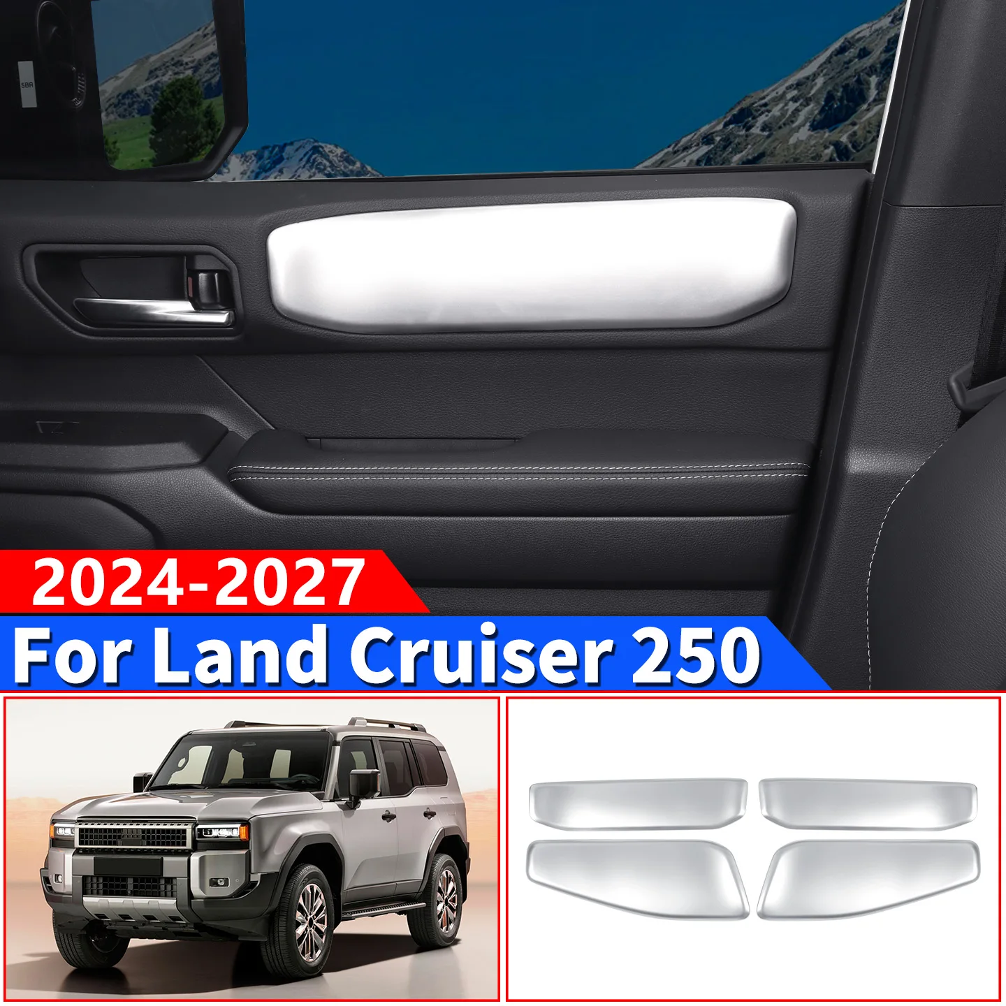 For Toyota Land Cruiser 250 Prado LC250 1958 First Edition 2024-2027 Interior Door Decoration Cover Trim Panel Accessories