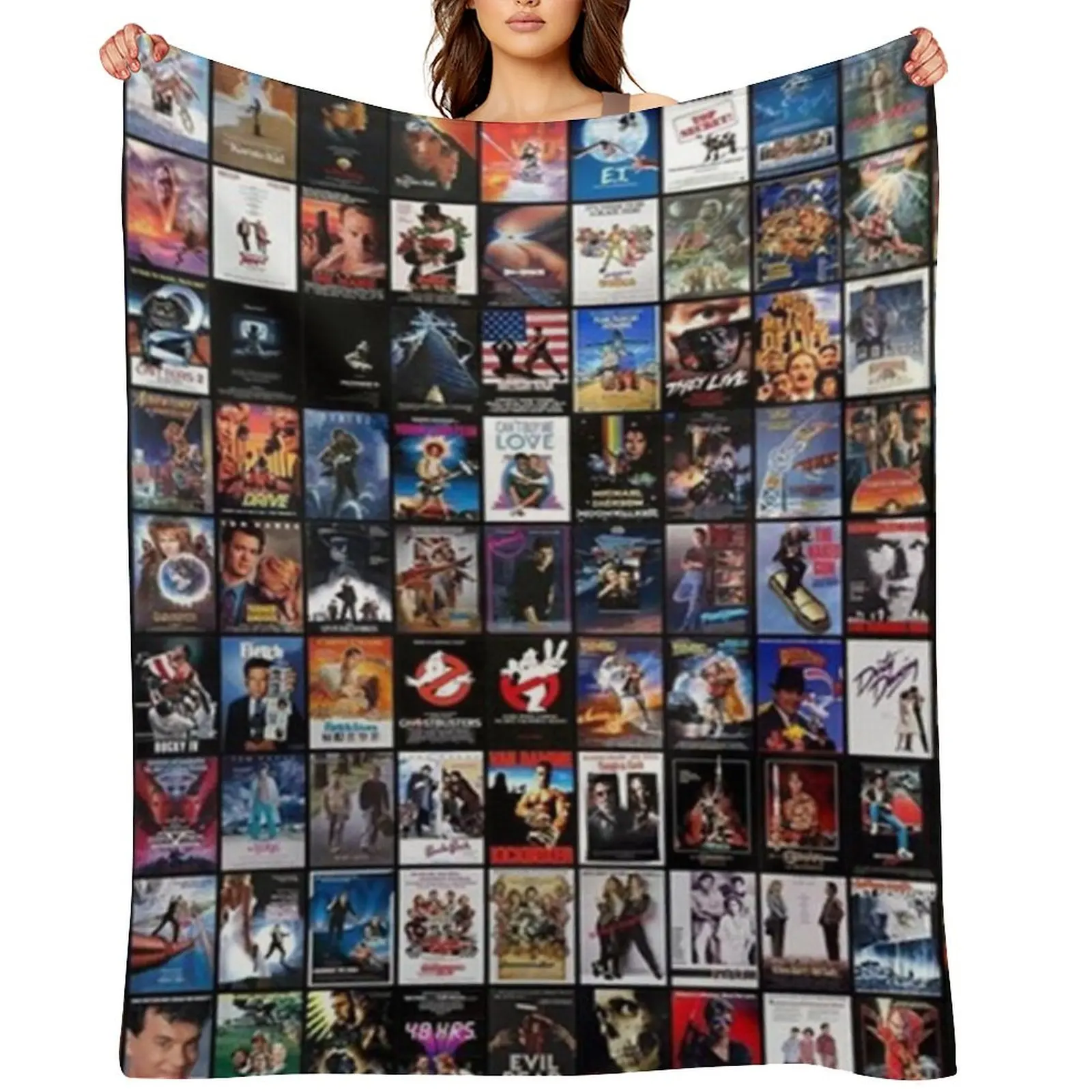 

80's movies collage Throw Blanket Extra Large Throw Luxury Blankets For Bed Flannel Blankets