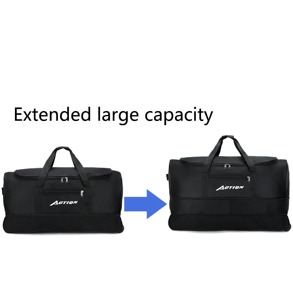 new super-large-capacity trolley bag Oxford cloth travel checked foldable storage bag checked luggage box Business commute MEN