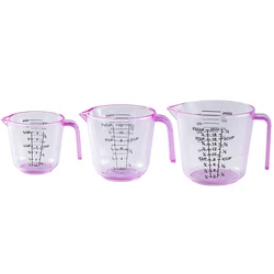 다목적 플라스틱 측정 컵, 내열성 체중계 측정 컵, 주방 용품, 150, 300, 600ml, 1 개