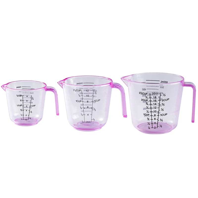 1Pc 150/300/600Ml Multipurpose Plastic Measuring Cup Heat Resistance With Scale Measuring Cup Kitchen Supplies