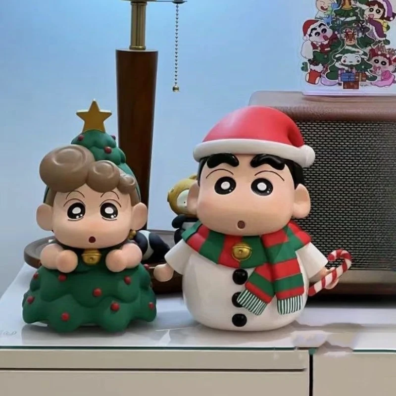 2025 New Christmas Crayon Little Newbie Figure Snowman Xiaoxin Xiaokui Cartoon Cute Desktop Ornament Doll Doll Birthday Gift