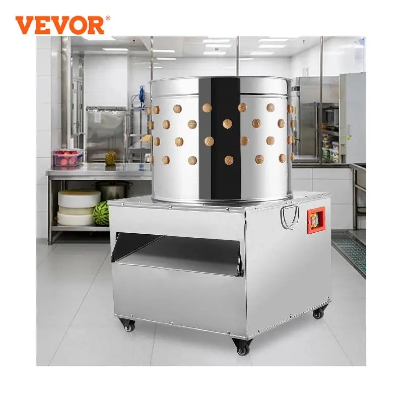 

VEVOR Stainless Steel Chicken Plucker Turkey Poultry Defeather Plucking Machine 23.5 Inch Chicken Hair Removal Plucking Machine