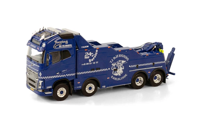 Alloy Model Gift WSI 1:50 Scale VO LVO FH4 8X4 Tractor,Road Service Rescue Wrecker Truck DieCast Toy Model, TJ BJERGNING 01-3706