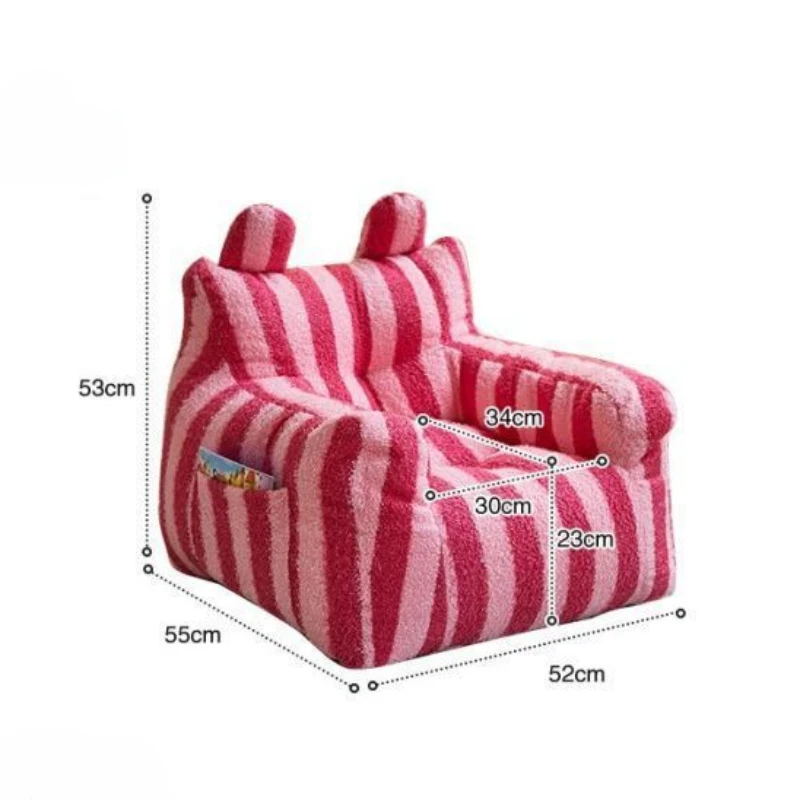 Dopamine-inspired Color Children's Sofa Baby Reading Nook Internet Celebrity Lazy Chair Mini Cute Striped Couch