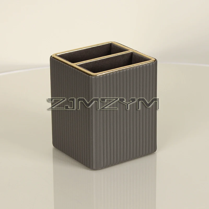Multifunctional Pen Holder Light Luxury Makeup Desktop Office Organizer Cosmetic Storage Supplies
