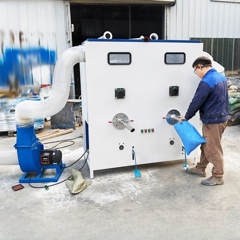 Small double mouth pearl cotton processing filling machine filling machine