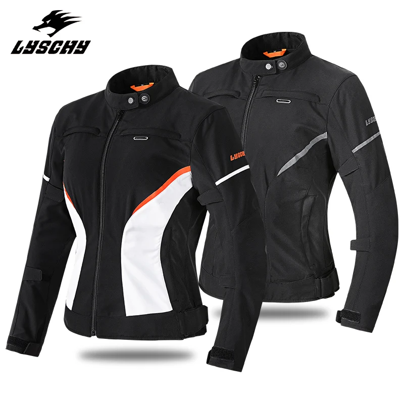 LYSCHY Anti-drop Moto Riding Jacket Winter Women Waterproof Detachable Warm Lining Slim Fit Fashion Girls Motorcycle Jacket