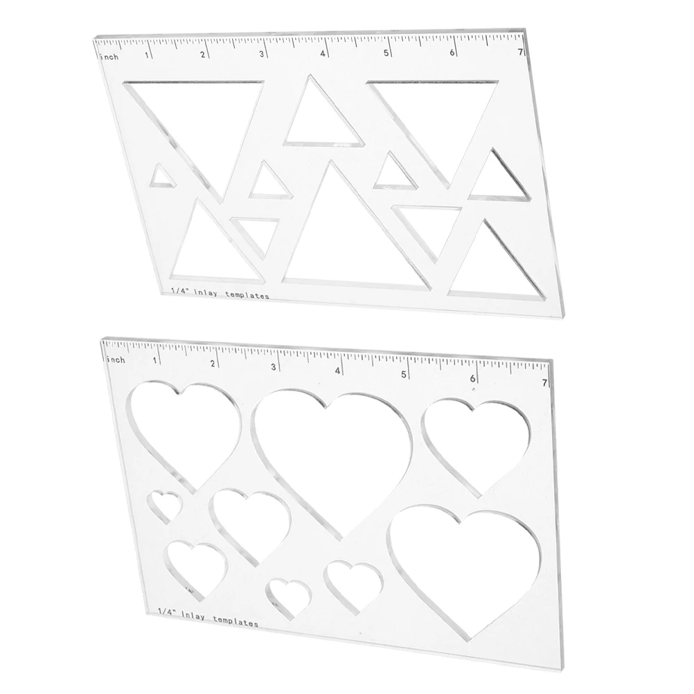 

2pcs Acrylic Woodworking Cutting Board Inlay Edge Guide For Diy Woodworkers Precise Positioning Durable Transparent Templates