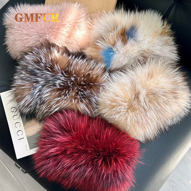 

Женский шарф из лисьего меха, роскошный зимний теплый эластичный шарф для шеи, двухсторонний толстый плюшевый шейный платок