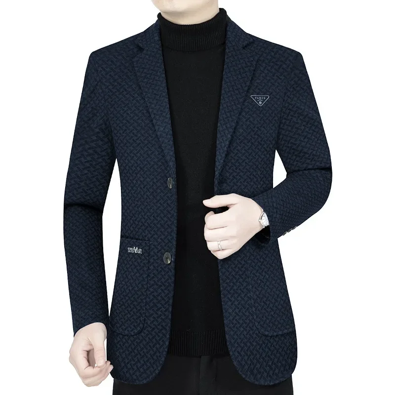 New Spring Autumn Men Business Casual Blazers Jackets Male Checkered Suits Coats Quality Man Slim Blazers Jackets Coats Size 4XL