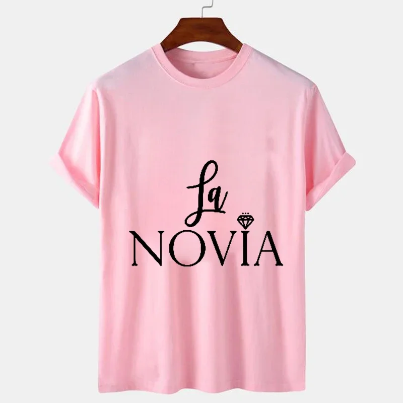 2023 camicie per le donne La Novia spagna scritte Team Bride Femme Wedding Shower T-shirt Girl addio al nubilato addio al nubilato T-shirt