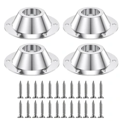 2PCS/Set RV Table Base Aluminum Pedestal Table Base Flange Table Floor Mounting Base RV Hardware Replacement with Mounting Screw