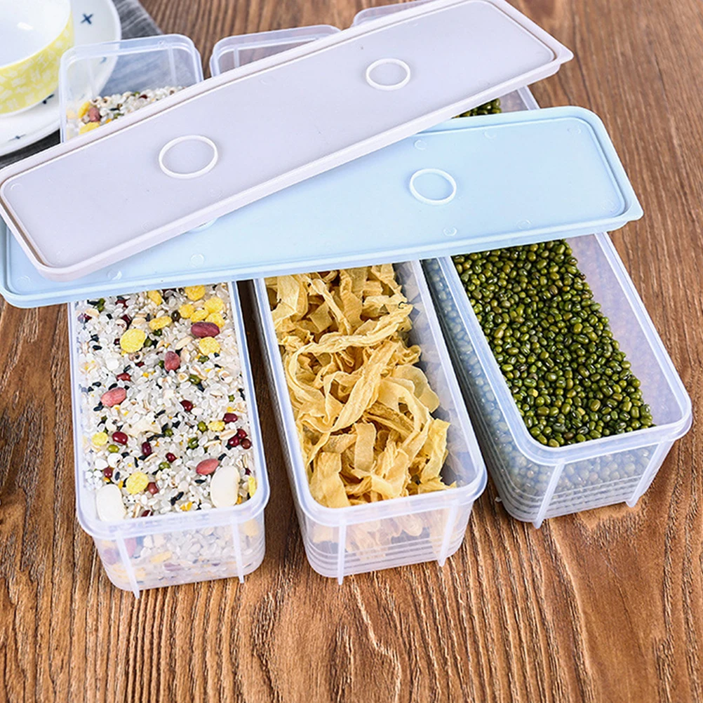 

2pcs Plastic Storage Containers Kitchen Ice Cream Boxes Noodle Freezer Tubs Dustproof Preservation Home Use Easy Take Out Multi