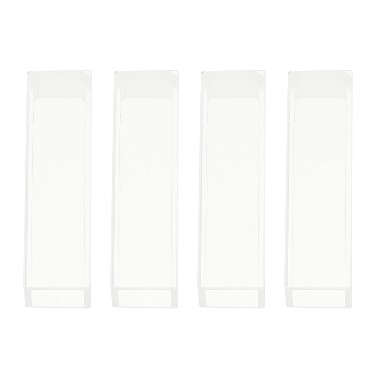 4Pcs Glass Cuvettes Laboratory Set High Quality Optical Cuvette for Spectral Analysis Comparative Sample Testing