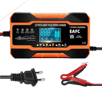 12A/10A 12V Car Battery Charger Fully Automatic Repair Charge For Car Motorcycle SUV 7-stage smart  Battery Charger Fully Auto