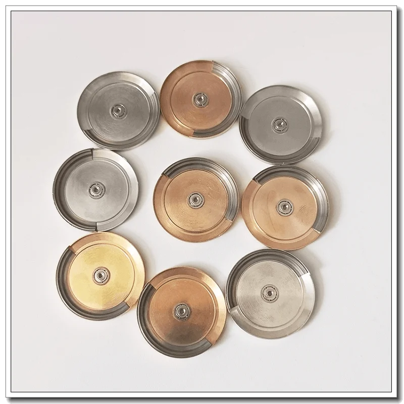 New Circular Nh35 Movement Rotor Vertical Spiral Warm Gold Rose Gold Silver Movement Rotor Watch Custom Rotor