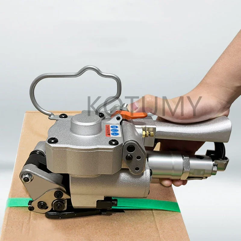 Portable Pneumatic Strapping Tool, Alloy Metal Construction, Secure Welding for PET Plastic Straps
