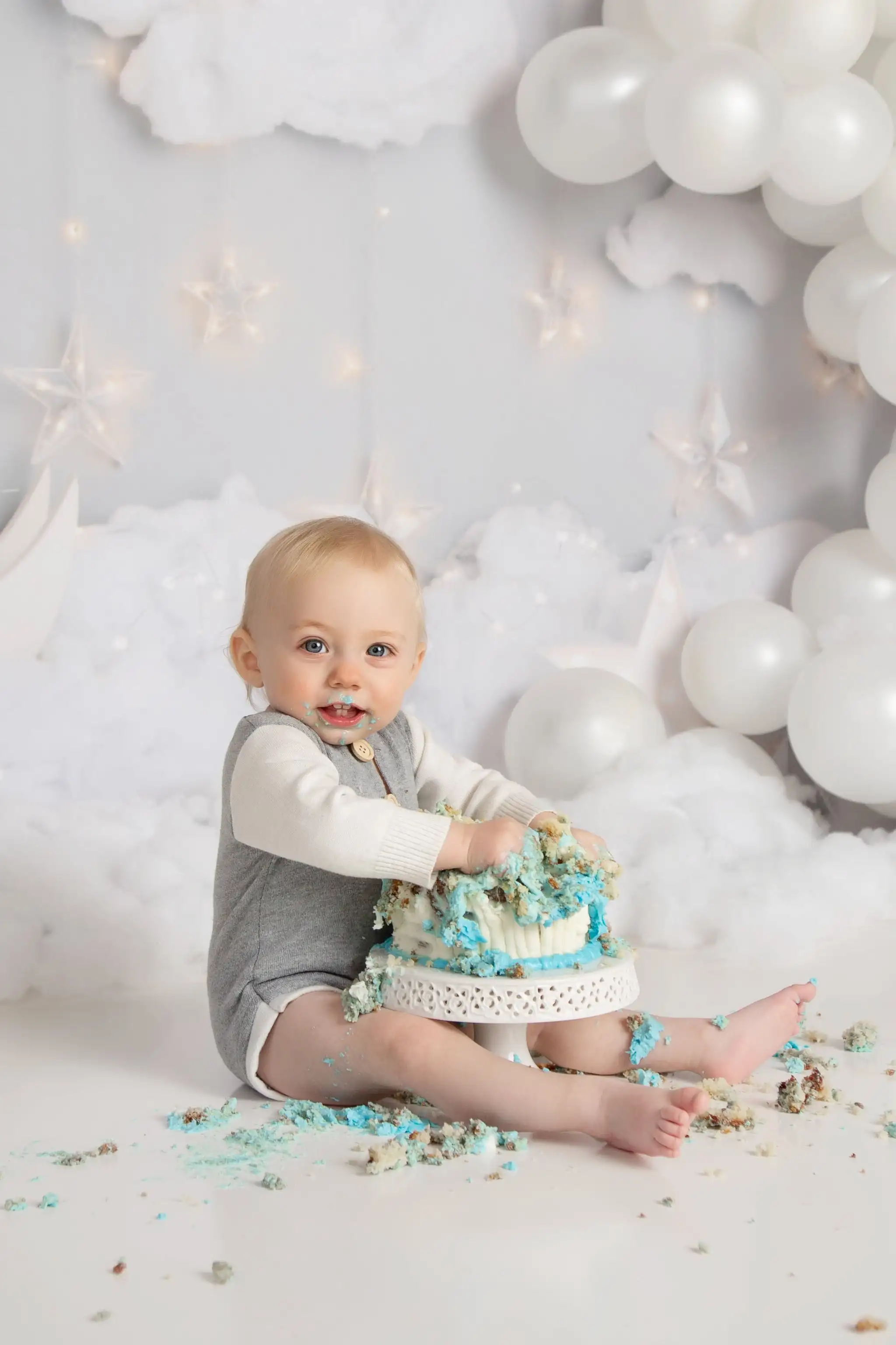 Dreamy by Sweet Memories Photo Backdrops Kids Baby Birthday Cake Smash Props Child Adult Photography Decor Moon Stars Background