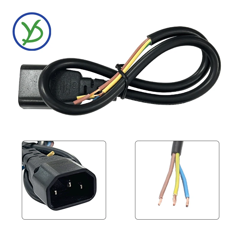 Power Cord Extension Cord Pure Copper Power Cord 0.5M 1M Replacement Power Cable Electrical Wire Power Extension Cord