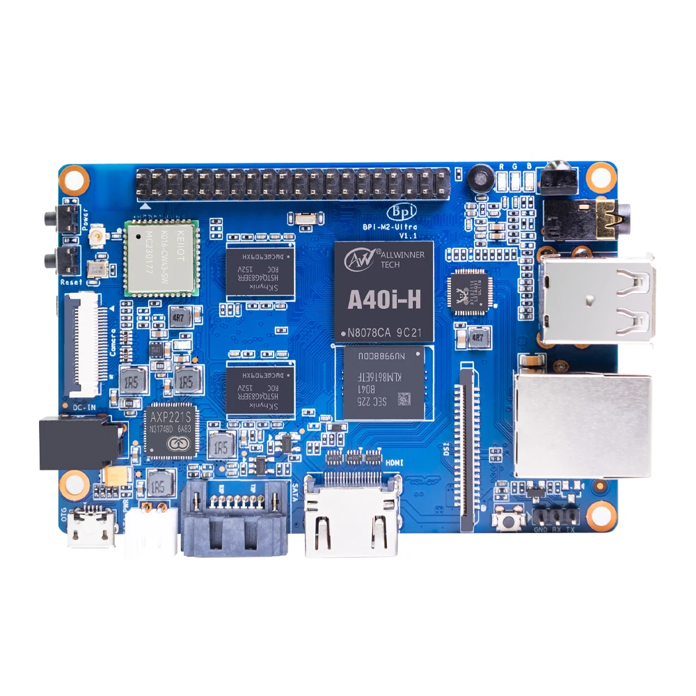 Banana Pi BPI-M2 Ultra With Metal Case Power Allwinner A40i Quad Core 2GB DDR3 8GB eMMC With Onboard WiFi BT4.0 Single Board