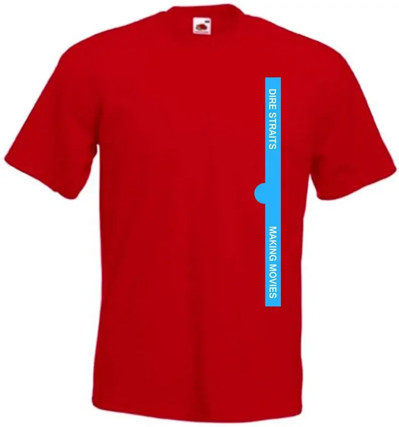 Футболка Dire Straits-Making Movies с красным плакатом, все размеры S-3XL, новая модная мужская футболка, новинка, топы с круглым вырезом, футболки унисекс