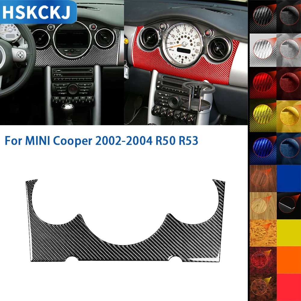 

For MINI Cooper 2002-2004 R50 R53 Accessories Carbon Fiber Car Interior Central Control Speedometer Panel Cover Trim Sticker