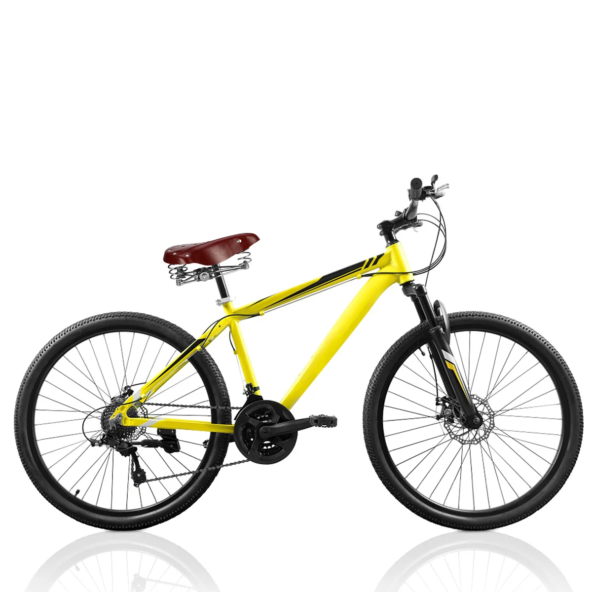 Imitation Cow Bike Seat Brown Comfortable Shockproof Cycling Saddle for Road Mountain Racing Bikes Touring