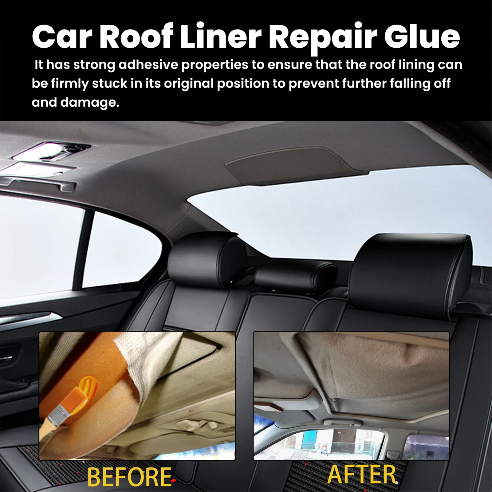 

Car Roof Liner Repair Glue Advanced Bonding Technology Fast Dry Glue Suitable for Canvas Sponges