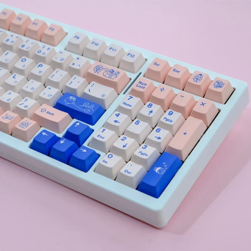 1 Set GMK 129 Keys Poco Keycaps Double Shot PBT Cherry Profile Keycap for MX SWitch Mechanical Gaming Keyboard Custom ISO