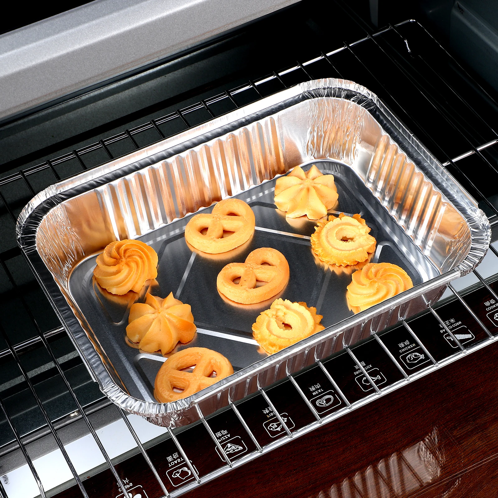 

20 Aluminum Trays Lids 1550ML Large Deep Capacity Disposable Oven Tray Suitable Freezer Containers Baking Grilling Parties