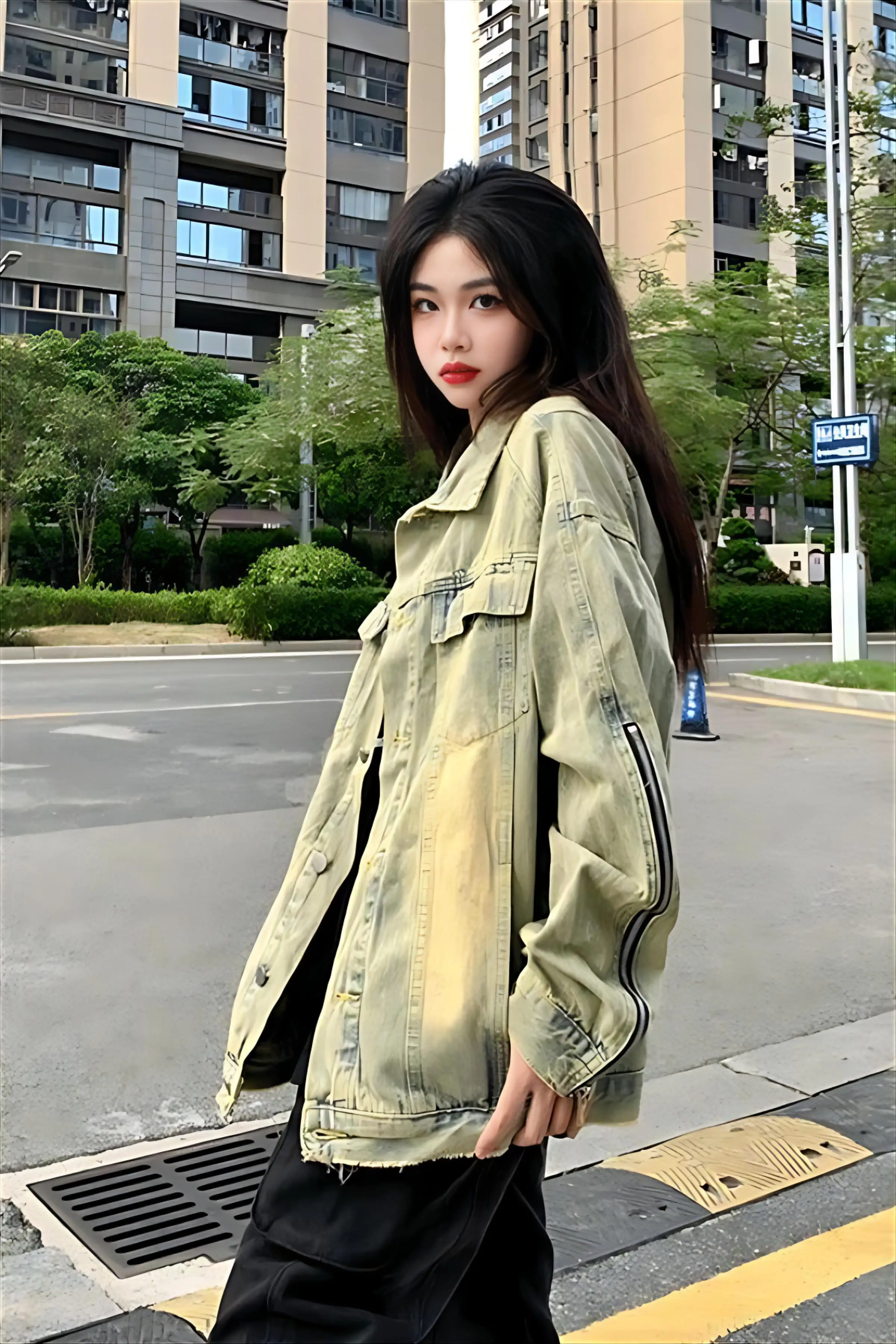 

Джинсовое пальто с мехом, женские зимние многослойные куртки с рюшами и капюшоном, мягкие плюшевые альпинистские расклешенные софтшелл, функциональные куртки на шнурке