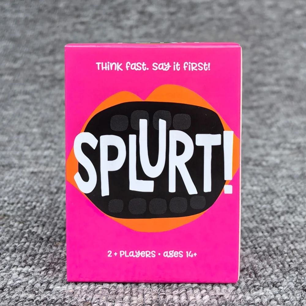 Splurt! Quick-Think & Say It First! Portable Party Card Game Pink Edition Board Game Christmas Birthday Party Game Gifts