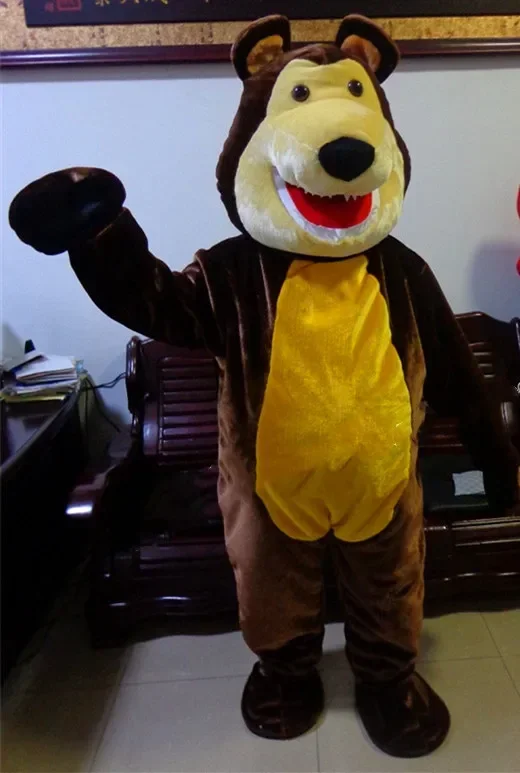 TML-Disfraz de Mascota de oso Ursa Grizzly para niña, disfraz de personaje de dibujos animados para fiesta, disfraz publicitario de Animal para carnaval