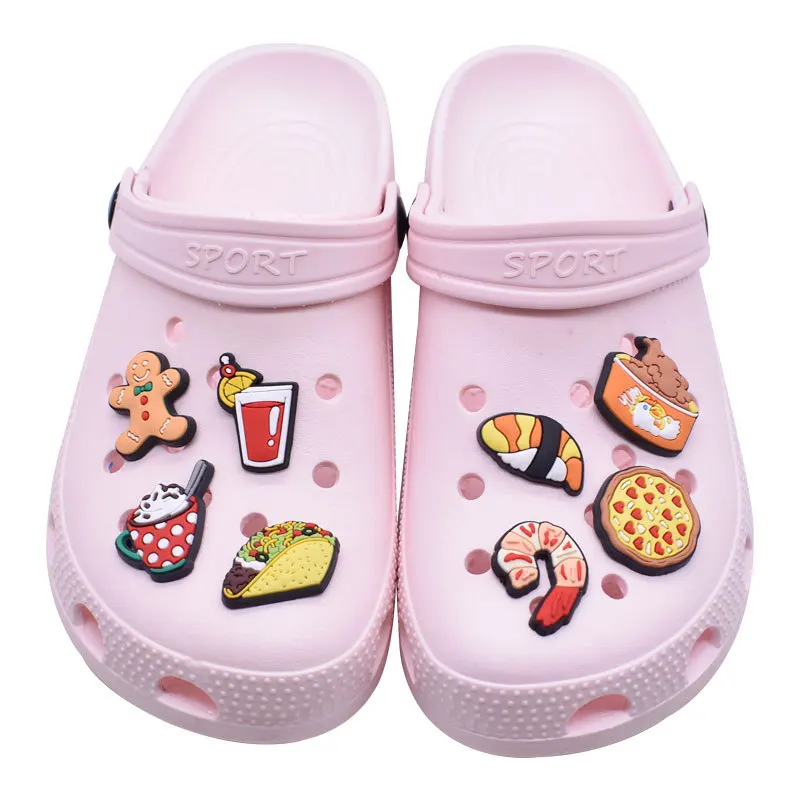 Hot Sale Food Shoe Charms for Crocs Accessories Charms Clogs Bubble Slides Shoe DIY Shoe Decoration Buckle Kids Party Gifts