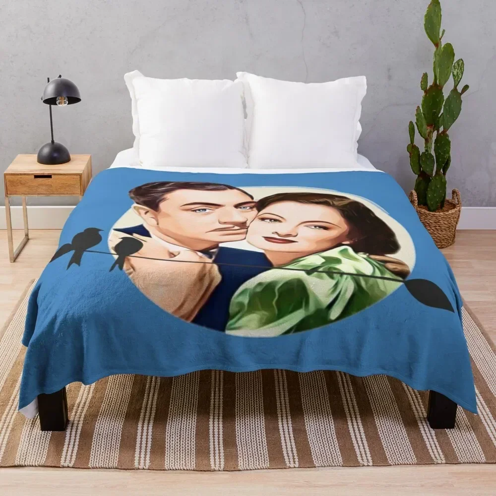 

Nick and Nora Full Moon and Birds Throw Blanket Stylish Couch Blanket for Home Living Room