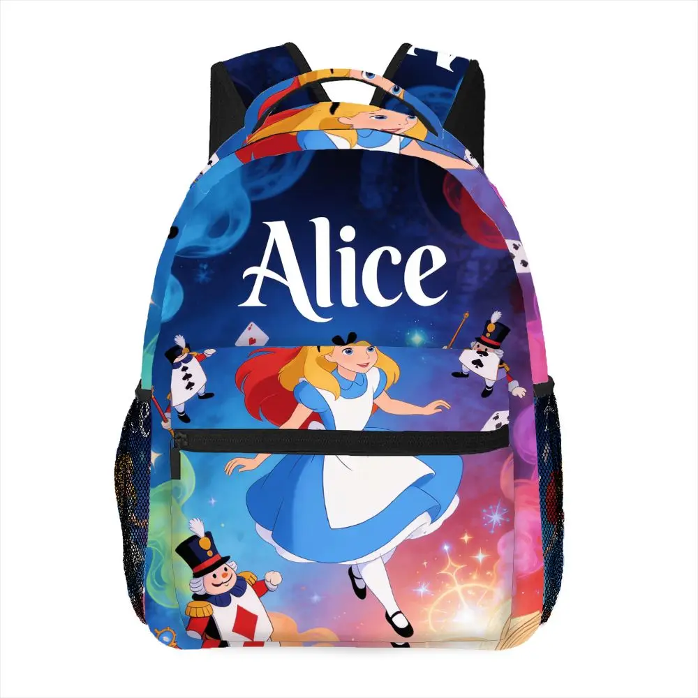 

1 шт., повседневный модный наряд Disney «Алиса в стране чудес», мечтательный мультяшный узор, подходящий для путешествий и отдыха