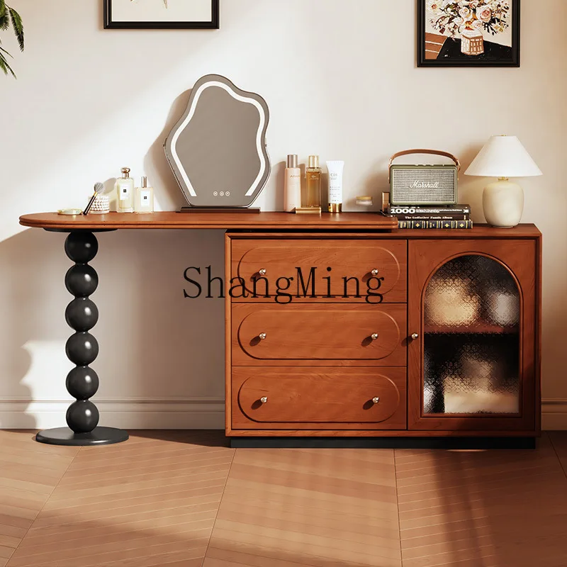 

SM solid wood dresser chest integrated bedroom simple modern new retro makeup table
